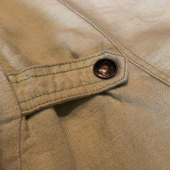 J. Jill Linen Jacket soft lime green button up front and sleeves snaps in back S - Picture 8 of 8